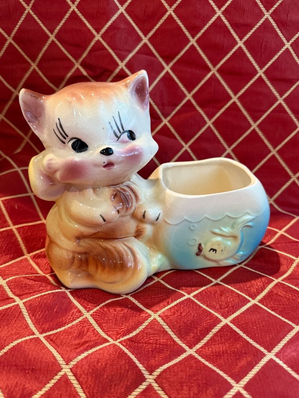 Vintage Cat Kitty Planter